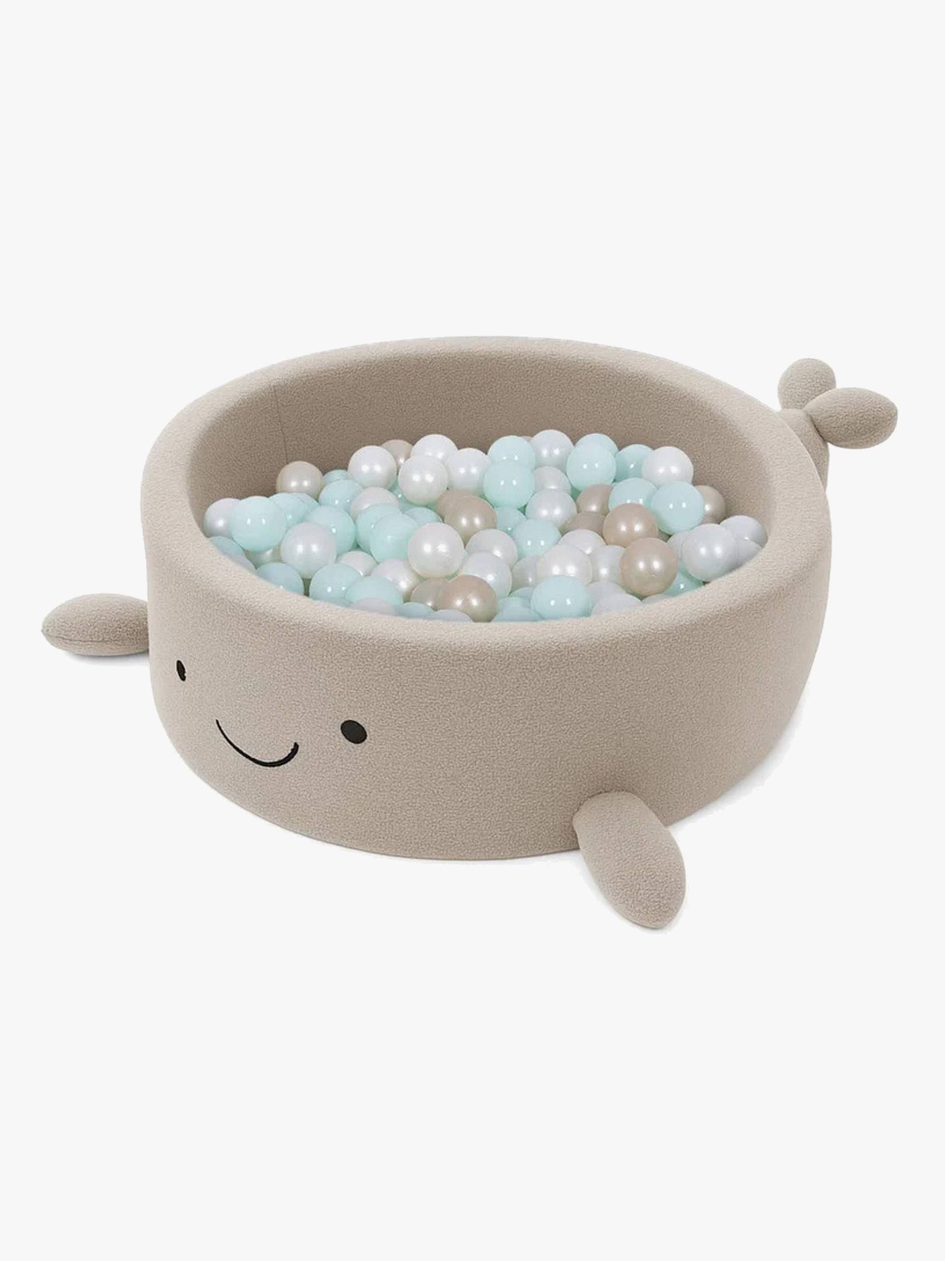 MeowBaby Boucle Whale Bällebad, Oat Biscuit Beige MeowBaby Boucle Whale Bällebad, Oat Biscuit Beige von MeowBaby