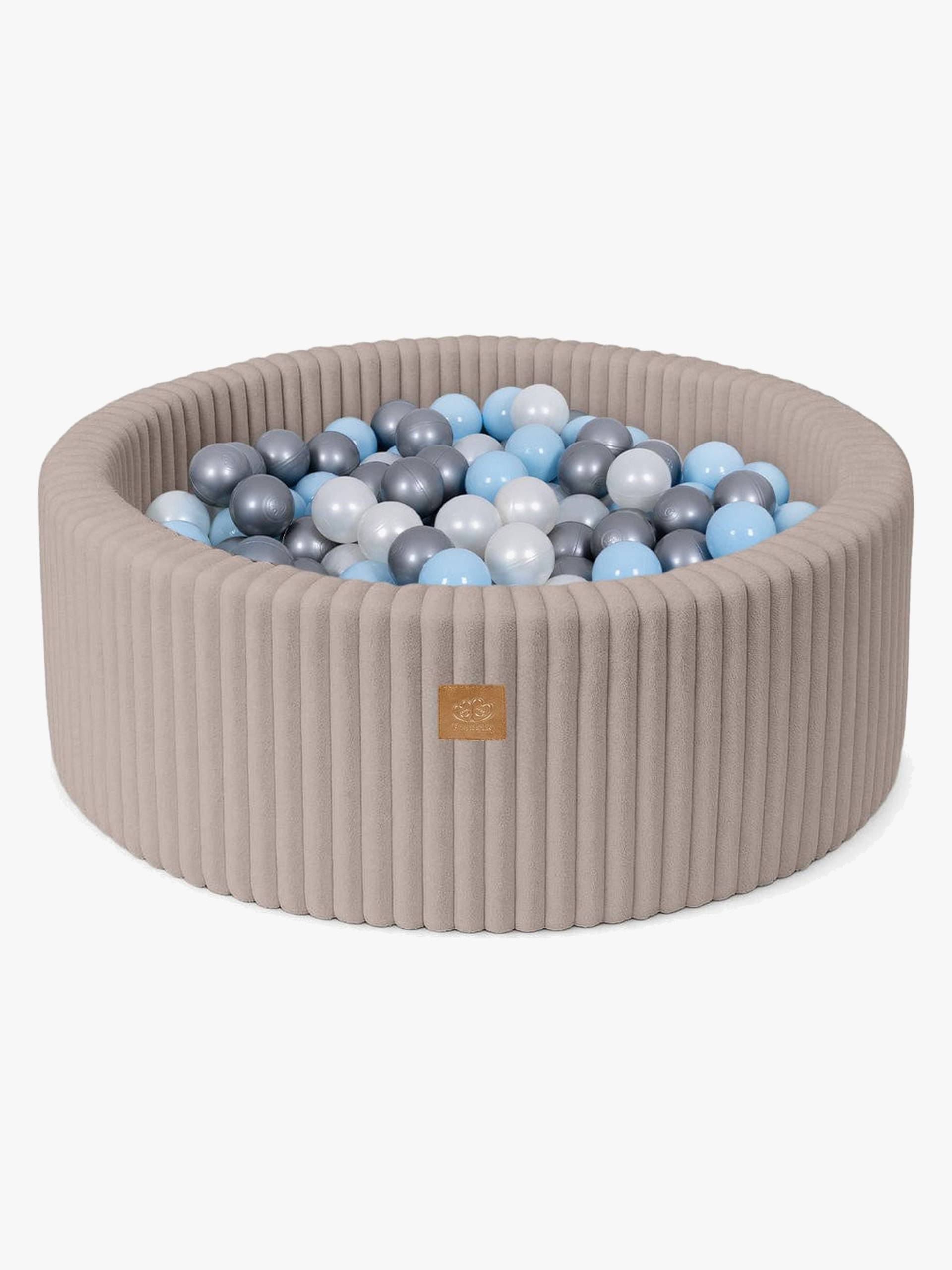 MeowBaby Churros Bällebad Pebble Beige, Blue/Silver MeowBaby Churros Bällebad Pebble Beige, Blue/Silver von MeowBaby