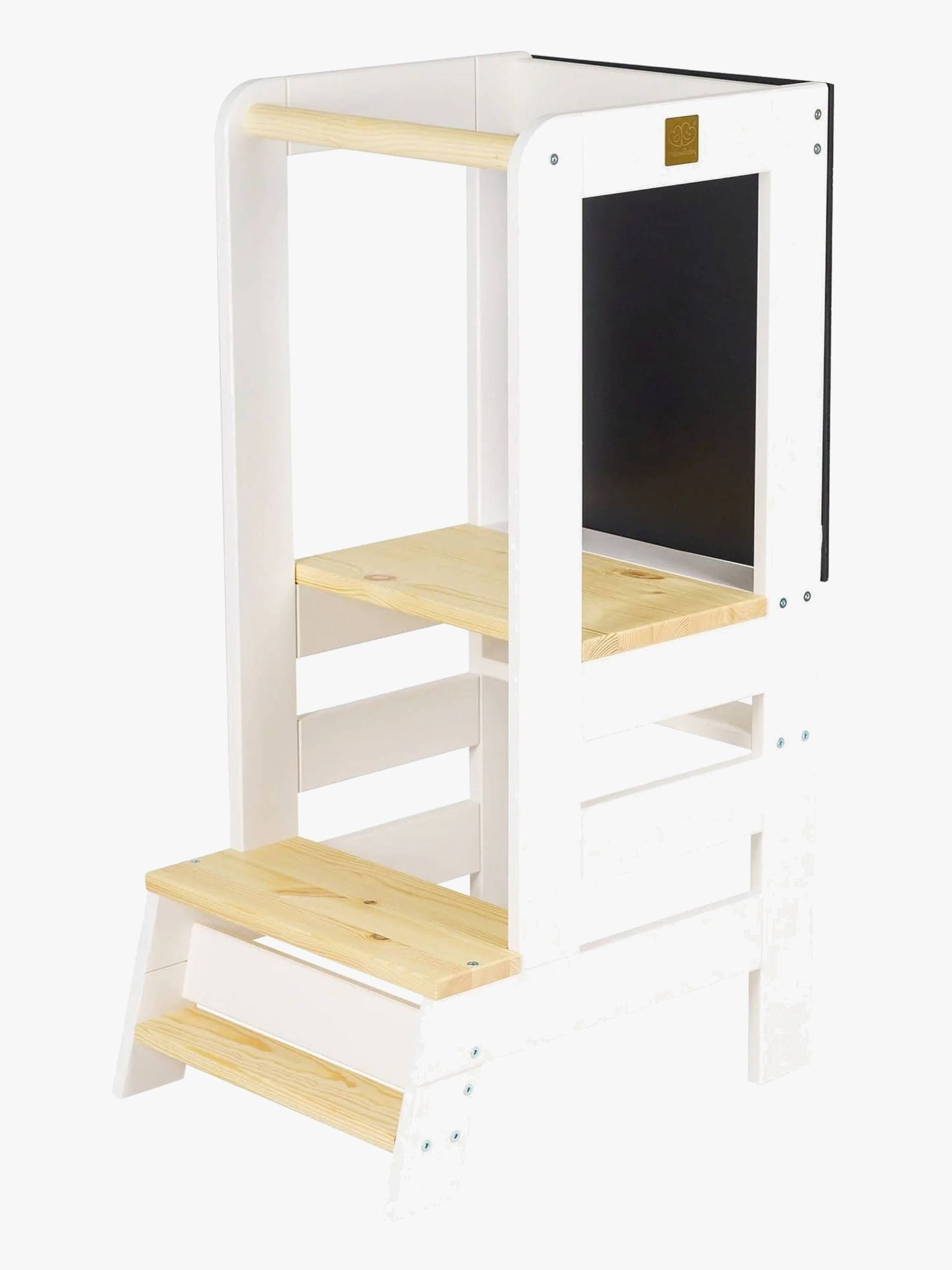 MeowBaby Lernturm mit Zeichentafel, Weiß/Natur MeowBaby Lernturm mit Zeichentafel, Weiß/Natur von MeowBaby