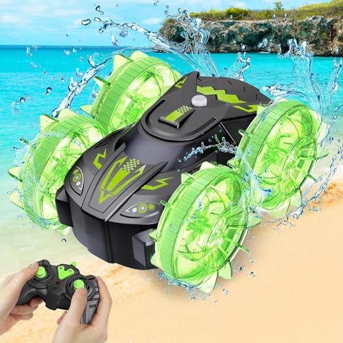 Meowyn Amphibian Vehicle Remote Controlled Car from 3 4 5 6 7 8 Years, Birthday Gift Toy from 3-10 Years Boy Girl Children Gift 3-10 Years RC Car Amphibian Waterproof RC Crawler von Meowyn