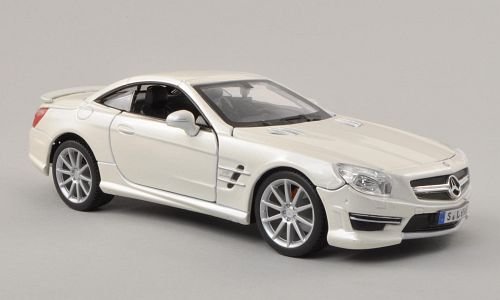 Mercedes SL 65 AMG (R231), met.-weiss, Verdeck geschlossen , Modellauto, Fertigmodell, Bburago 1:24 von Mercedes-Benz