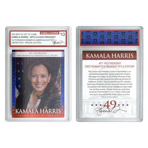 1 x 2024 US-Präsident Kamala Devi Harris Bewertungskarte für Fans und Fans, Gedenksammlung, Geschenke von Mercollection