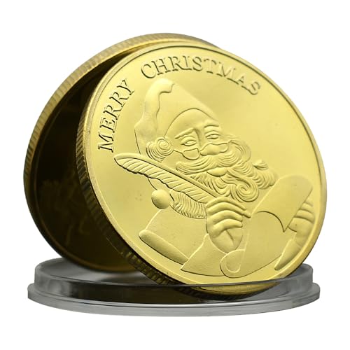 2024 New Merry Christmas Challenge Coin Santa Medal with Plastic Craft Collection Gift von Mercollection