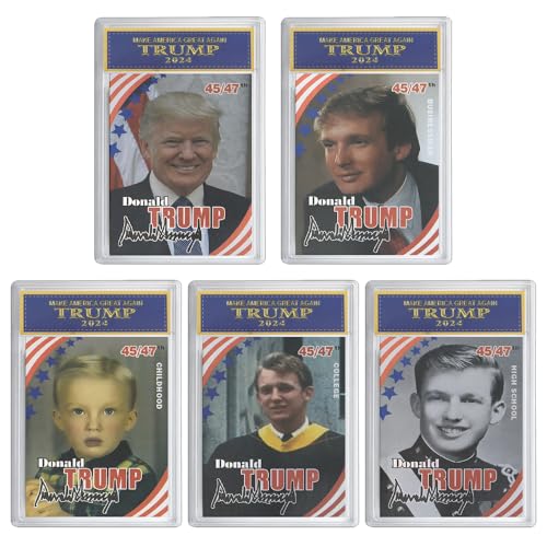 5 Stück/Set 2024 US 47. Präsident Donald Trump Rating-Karte, Themenkarte mit Kinder-, High-School-, Erwachsenenalter-Fotos, Sammelkarte für Fans 5 Stück/Set 2024 US 47. Präsident Donald Trump Rating-Karte, Themenkarte mit Kinder-, High-School-, Erwachsenenalter-Fotos, Sammelkarte für Fans von Mercollection