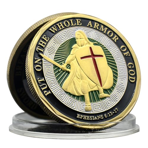 Christian Knight Templar Gedenkmünze Metall Dreidimensionale Put on The Whole Armor of God Challenge Coin von Mercollection