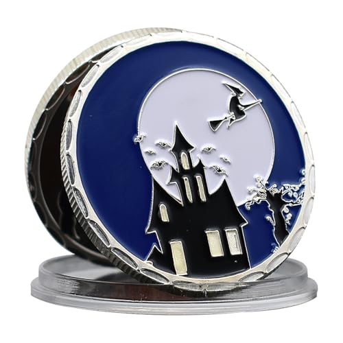 Halloween Gedenkmünze Metall Halloween Kürbis Home Decoration Coin Collection von Mercollection