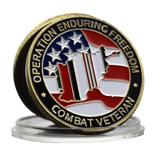 Operation Enduring Freedom Challenge Coin Combat Veteran Metal Military Medal Collection Gift von Mercollection