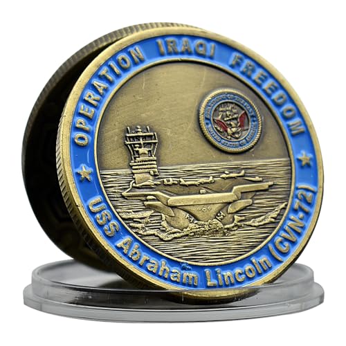 Operation Iraqi Freedom Challenge Coin USS Abraham Lincoln Saint George Copper Coin Collection Gift von Mercollection