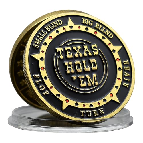 Texas Holdem Card Presser Gedenkmünze Metall Medaille Chips Glücksmünze Sammlung Geschenk von Mercollection