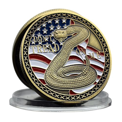 U.S. Constitution The Second Amendment Gedenkmünze Don't Tread on Me Cobra Challenge Coin Collection Geschenk von Mercollection