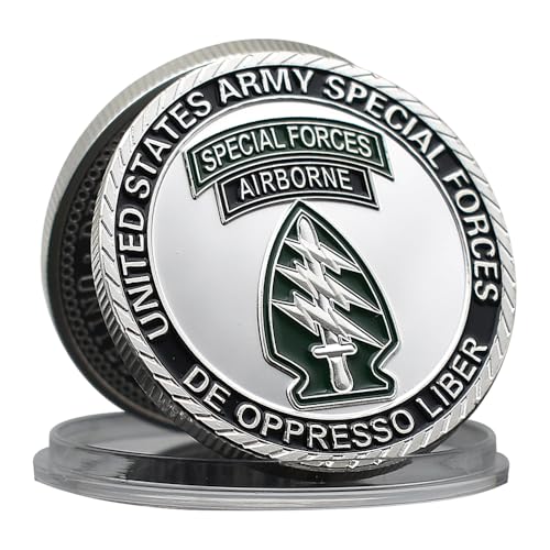 United States Army Special Forces Airborne Challenge Coin 1775 Metal Medal with Plastic Case Art Craft Souvenir von Mercollection