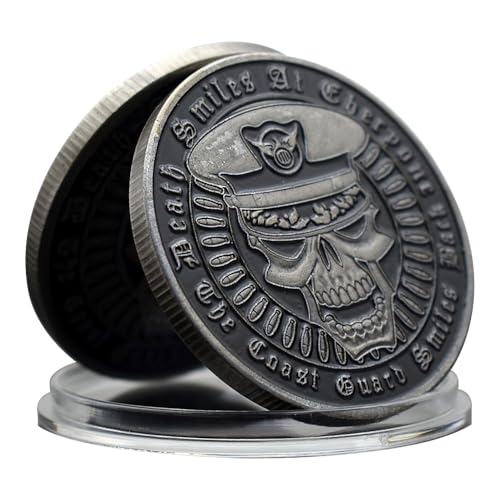 United States Coast Guard Department of State Challenge Coin Skull Metal Medal with Plastic Case Art Craft von Mercollection