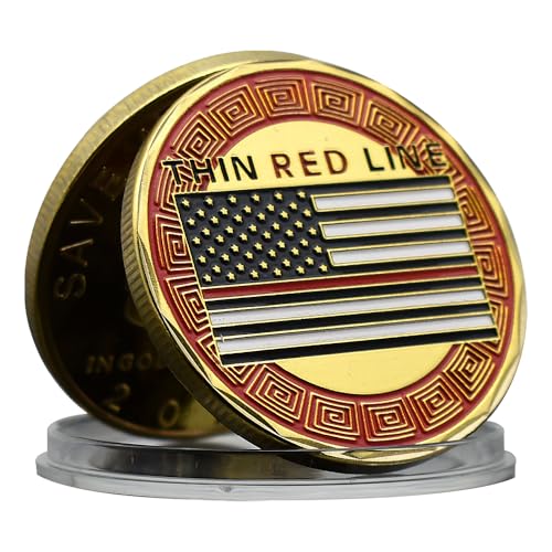 United States Firefighter Challenge Coin The Thin Red Line Fire Rescue Gedenkmedaille Sammlung Geschenk von Mercollection