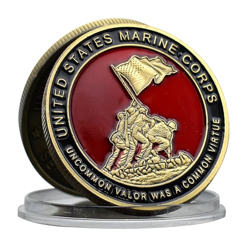 United States Marine Corps Herausforderungsmünze – roter Backlack geprägte Handwerksmedaille von Mercollection