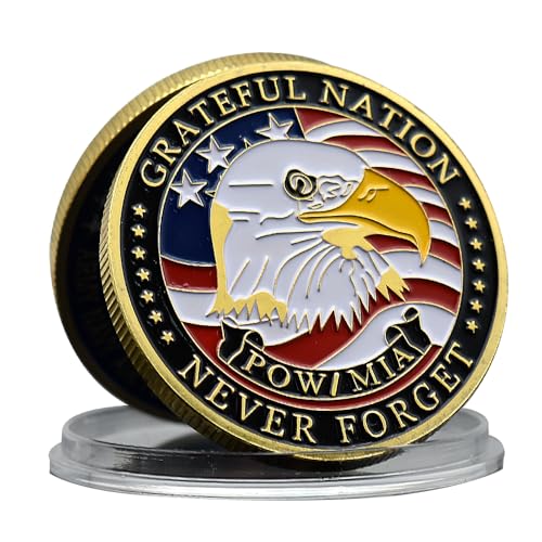 United States POW/MIA Gedenkmünze Metallmedaille Grateful Nation Never Forget Honor Challenge Coin von Mercollection