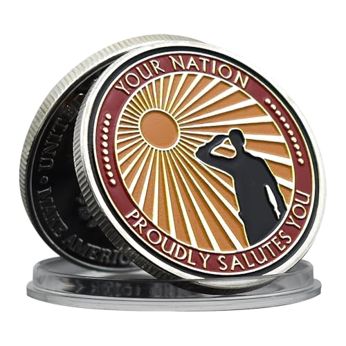 United States Veteran Challenge Coin Your Nation Proudly Salutes You Metal Memorial Medal Collection Gift von Mercollection