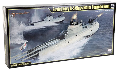 Merit 63503 - Modellbausatz Soviet Navy G-5 Class Motor Torpedo Boat, grau von Merit