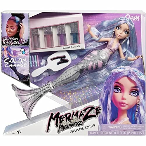 Mermaze Mermaidz - ORRA - Meerjungfrauen Puppe mit Farbwechsel-Funktion und Buntem Haar - Inkl. Glitzer-Haargel und Accessoires zum Stylen und Frisieren - Zum Sammeln - Für Kinder ab 4 Jahren von MERMAZE MERMAIDZ