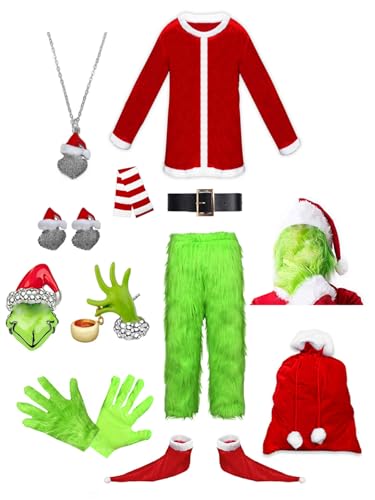 Merrtinus Halloween Costumes, Green Christmas Costumes (B, S) von Merrtinus