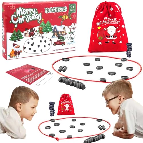 Magnetisches Schachspiel, Magnet Spiel mit 20 Magnetisches Schachspiel Steine, Magnet Schach Neue Familien-Weihnachtsfeierspiel von Merrwon