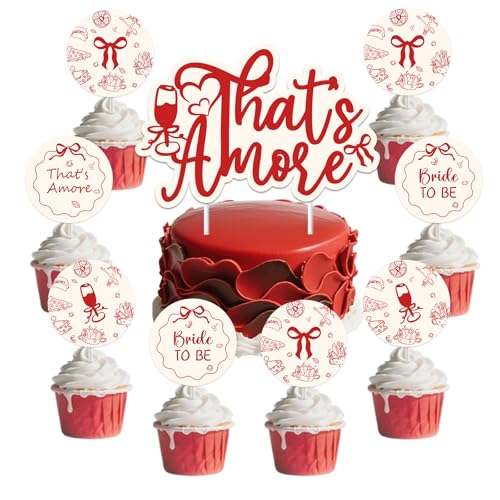 Das ist Amore Kuchen Cupcake Toppers Das ist Amore Braut Dusche Party Dekoren 25pcs Bogen Kuchen Dekorationen Doppelseitig Drucken für italienische Pizza Bachelorette Hochzeit Verlobungsparty Zubehör Das ist Amore Kuchen Cupcake Toppers Das ist Amore Braut Dusche Party Dekoren 25pcs Bogen Kuchen Dekorationen Doppelseitig Drucken für italienische Pizza Bachelorette Hochzeit Verlobungsparty Zubehör von Merrystorm