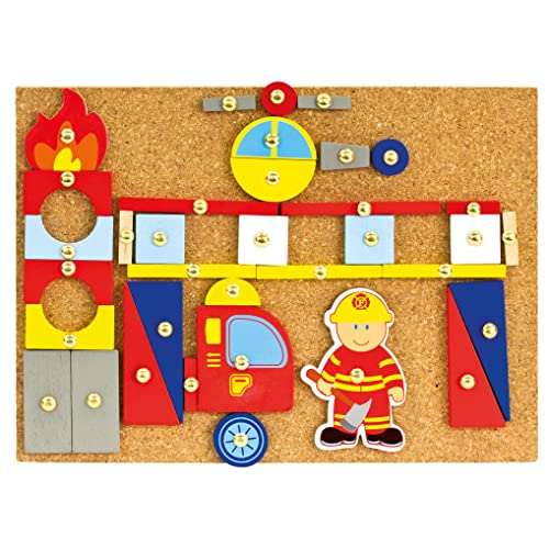 Bino & Mertens 82197 Feuerwehrleute Bino 82197-Hammerspiel, Feuerwehr, M von Bino world of toys