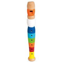 Bino 86581 - Flöte (bunt), 20 cm, Kinderflöte, Blockflöte von Mertens