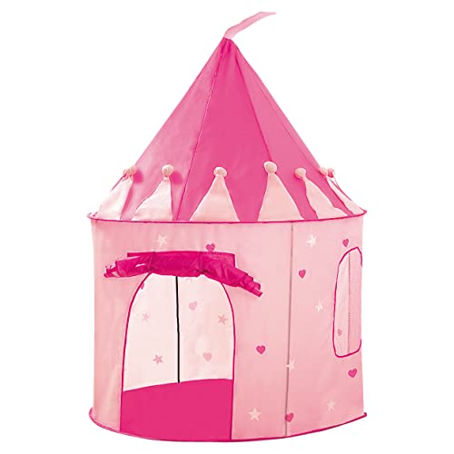 Bino Spielzelt Schloss, Spielzeug für Kinder ab 3 Jahre, Kinderspielzeug (Prinzessinnenzelt aus PES-Material, leichte Reinigung, Kinderzimmer Deko, für mehrere Kinder, Drinnen & Draußen nutzbar), Rosa von Bino world of toys