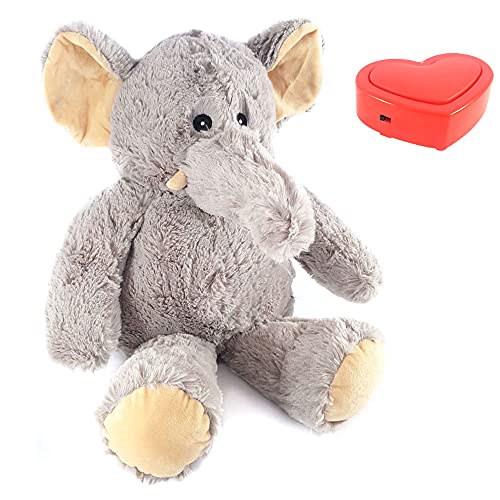 Message in a Cuddle Kuscheltier Elefant mit Ihrer gesprochenen Nachricht | Elefant 45cm | Mit Voice Recorder | Deine eigene Stimme | Geschenk - Valentinstag - Geburtstag - Jahrestag - Muttertag von Message in a Cuddle