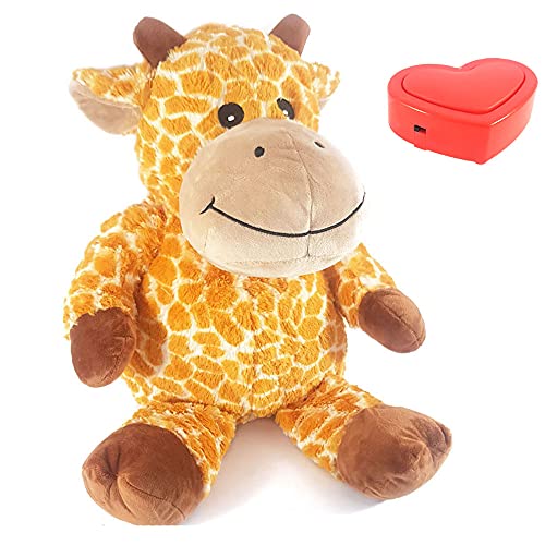 Message in a Cuddle Kuscheltier Giraffe mit Aufnahme- und Abspielfunktion | Giraffe 45cm | Mit Voice Recorder | Deine eigene Stimme | Geschenk - Valentinstag - Geburtstag - Jahrestag - Muttertag von Message in a Cuddle