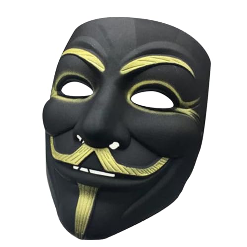 MetaHrystynx 3D Gedruckte Hacker Maske V for Vendetta, Anonyme Maske, Maske für Cosplay, Perfekt für Halloween Geschenk, Schwarz von MetaHrystynx