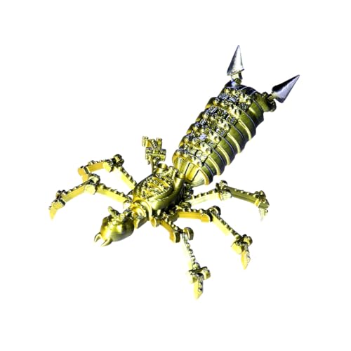 MetaHrystynx 3D Gedrucktes Ameisenmodell, Halloween-Thema Dekoration, DIY Kreatives Insektenmodell mit Beweglichen Gelenken, Halloween Dekoration für Haus, 3,5-Zoll, Schwarzes Gold von MetaHrystynx