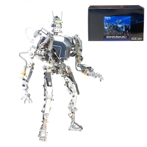 MetaHrystynx 3D Metall Humanoid Zukunft Mech Puzzle, Mechanisches Kriegsmaschinerie für Erwachsene, DIY Punk Roboter Modelle Stichsäge, Kreative Geschenke und Dekorationen, 700+Teile von MetaHrystynx