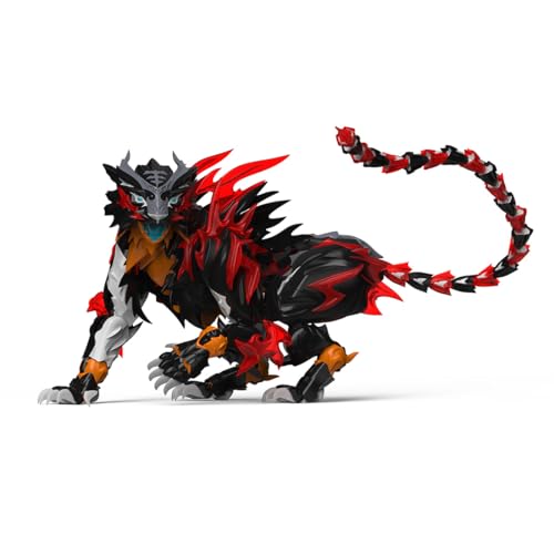 MetaHrystynx 3D Rot-Gestreifter Schwarzer Tiger Modellpuzzle, DIY Kreativer Bausatz, Chinesisches Mythisches Kreativmodell Für Sammler und Liebhaber, Bausatzversion von MetaHrystynx