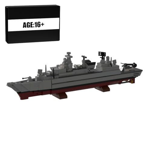 MetaHrystynx F123 Militärische Fregatten Modellbausatz, 1:485 MOC Militär Modellboat Modellbausatz, Armee Fregatten Modellbausatz, Baustein-Spielzeug für Erwachsene, 377 Teile von MetaHrystynx