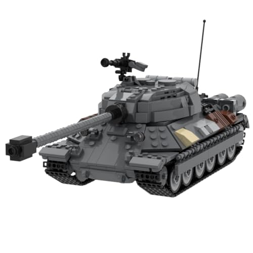 MetaHrystynx IS-6 Militär Schwerer Tank Modellbausatz, MOC Panzer Blocksatz, WW2 Militärischer Armeepanzerr Baustein-Spielzeug für Erwachsene, Dekorationen, 886 Telie von MetaHrystynx