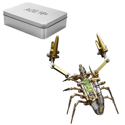 MetaHrystynx Mechanisches Skorpion Puzzle, 3D Metall Venom Skorpion Puzzles Kits für Erwachsene, DIY Punk Insect Montagemodelle Stichsäge, Dekorationen, 300+Teile von MetaHrystynx