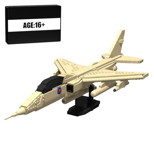 MetaHrystynx Militär Europäische GR-1 Kampfflugzeug Modellbausatz, 1:35 Kampfflugzeug Bausteine Set, Flugzeugmodellbausätze, Spielzeug, Militärspielzeug für Erwachsene, 1053 Teile von MetaHrystynx