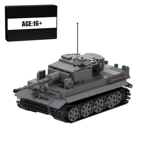 MetaHrystynx Militär Tiger Panzer Modellbausatz, MOC 150338 Tank Blocksatz, WW2 Militärischer Armeepanzerr Baustein-Spielzeug für Erwachsene, 817 Telie von MetaHrystynx