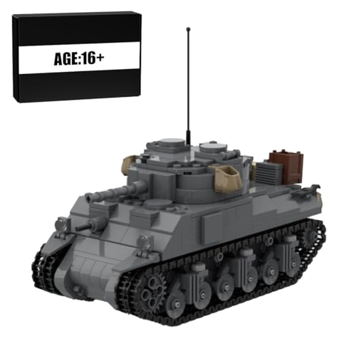 MetaHrystynx Militärische US Kampfpanzer Modellbau-Bausteine Set, MOC 150341 Militärisches Panzermodellbausätze, Armee-Panzer Modell, Militärspielzeug für Erwachsene, 723 Teile von MetaHrystynx