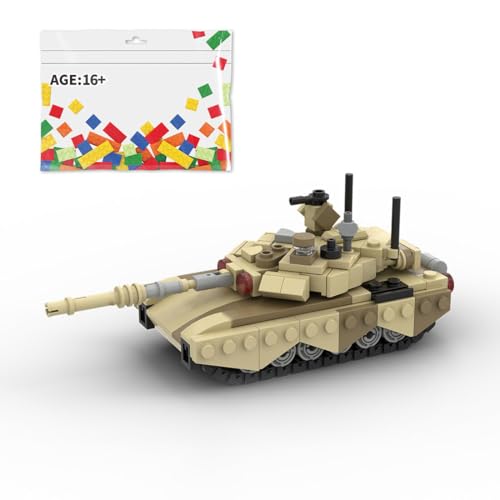 MetaHrystynx T-90 Militär Panzer Modellbausatz im Maßstab 1:70, MOC Tank Blocksatz, Russische Militärischer Armeepanzerr Baustein-Spielzeug für Erwachsene, Geschenke und Dekorationen, 261 Telie von MetaHrystynx