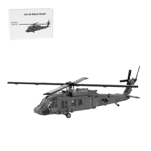 MetaHrystynx UH-60 Blackhawk Amerikanischer Militärhubschrauber-Bausatz, MOC-198409 Militärhubschrauber-Bausatz im Maßstab 1:35, ideal für Millitär-Enthusiasten, 957 Teile von MetaHrystynx