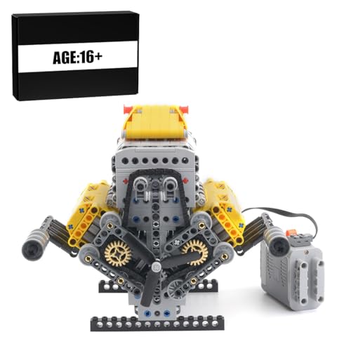 MetaHrystynx V8-Motor Modellbausatz in Dynamischer Ausführung, MOC-60662 Engine Simulationsbaustein, Hobby-Baustein-Set für Erwachsene, 945 Teile von MetaHrystynx