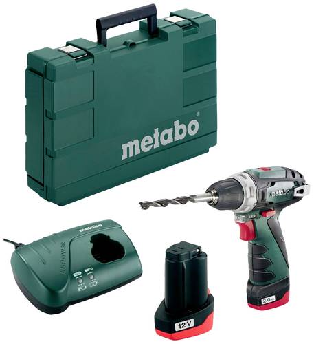 Metabo PowerMaxx BS 600080500 Akku-Bohrschrauber 10.8V 2.0Ah Li-Ion inkl. 2. Akku, inkl. Ladegerät, von Metabo