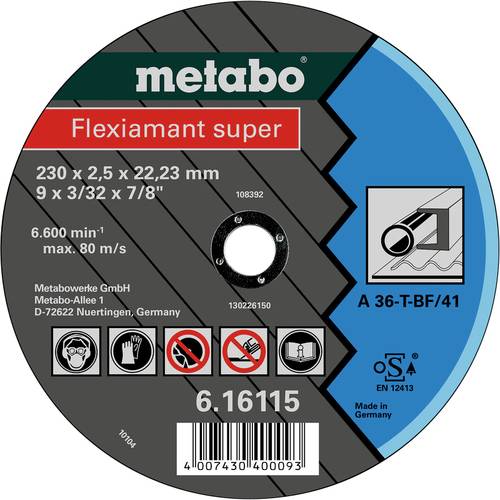 Metabo 616109000 Trennscheibe gerade 25St. von Metabo