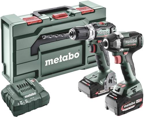 Metabo BSLBL+SSWLT300BL 685202000 Akku-Bohrschrauber, Akku-Schlagschrauber 18V 5.2Ah Li-Ion inkl. Ak von Metabo