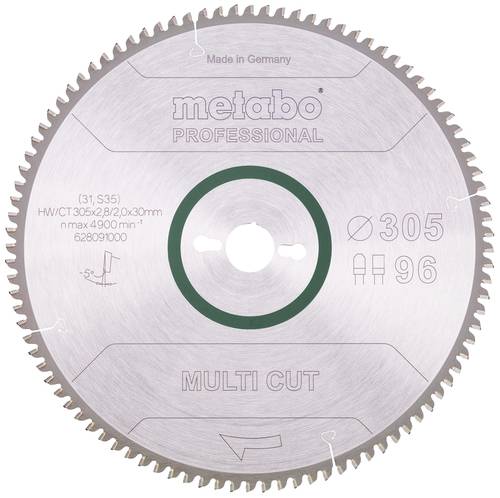 Metabo HW/CT 305X30 96 FZ/TR5 628091000 Hartmetall Kreissägeblatt 305 x 30 x 2mm Zähneanzahl: 96 1 von Metabo