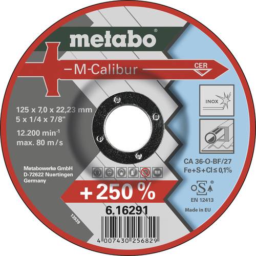 Metabo 624277000 F-ZK Lamellenschleifscheibe Durchmesser 125mm Bohrungs-Ø 22.23mm 10St. von Metabo