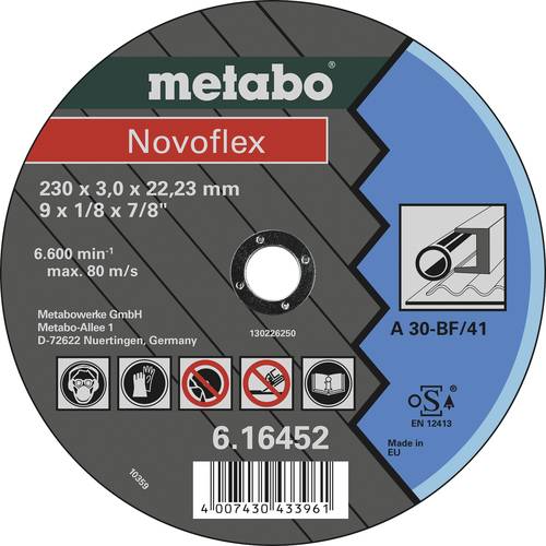 Metabo Novoflex 616452000 Trennscheibe gerade 230mm 25 St. Metall von Metabo