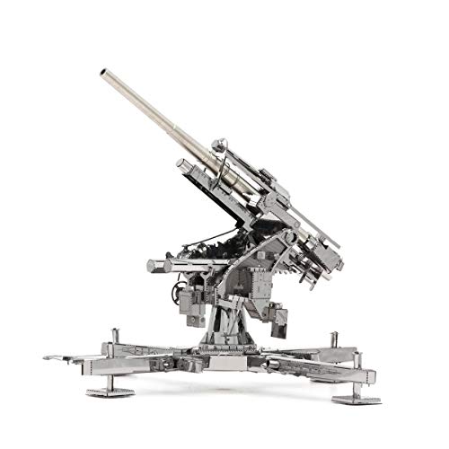 Fascinations ICX121 - Metal Earth ICONX 502895 - German Flak 88, lasergeschnittener 3D-Konstruktionsbausatz, 1.5 Metallplatinen, ab 14 Jahren von Metal Earth